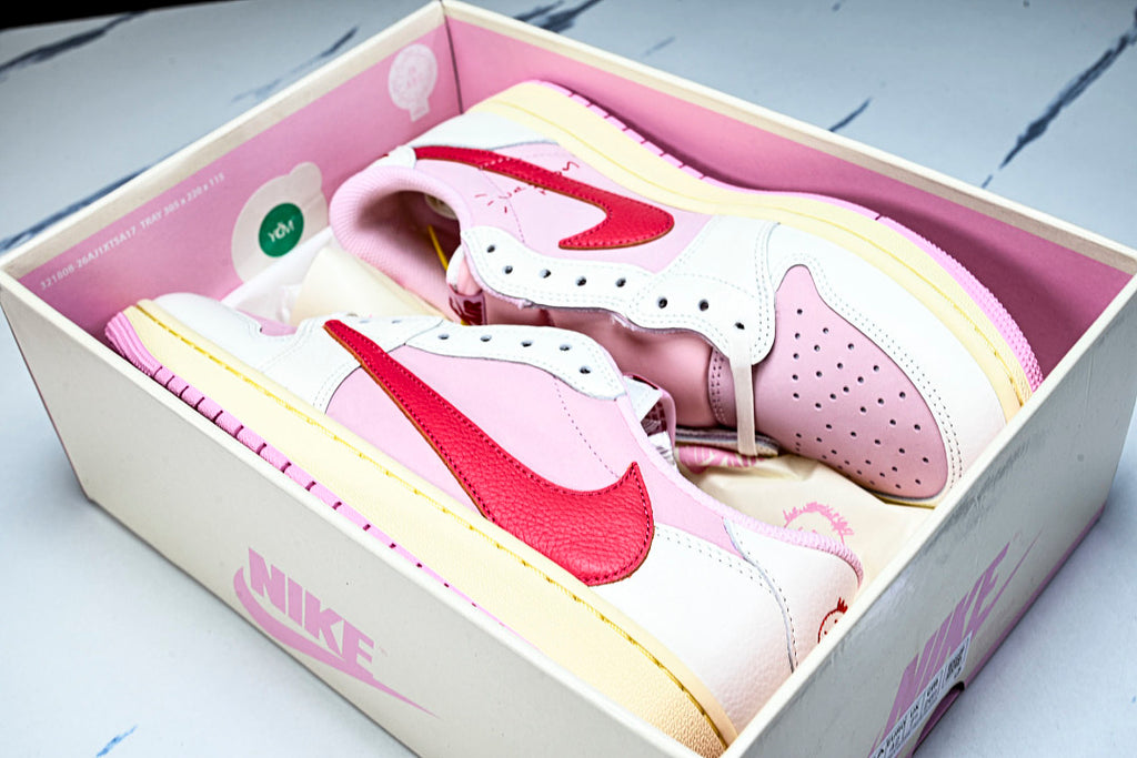 Nike Air Jordan 1 Retro Low OG SP Travis Scott Sail Tropical Pink