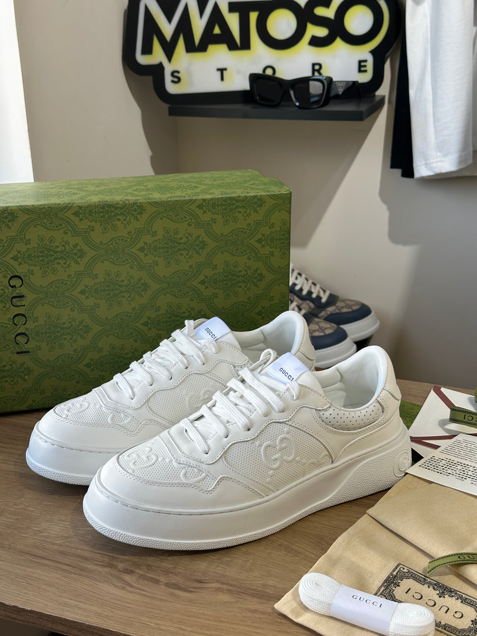 Gucci Sneaker GG Supreme Couro Branco