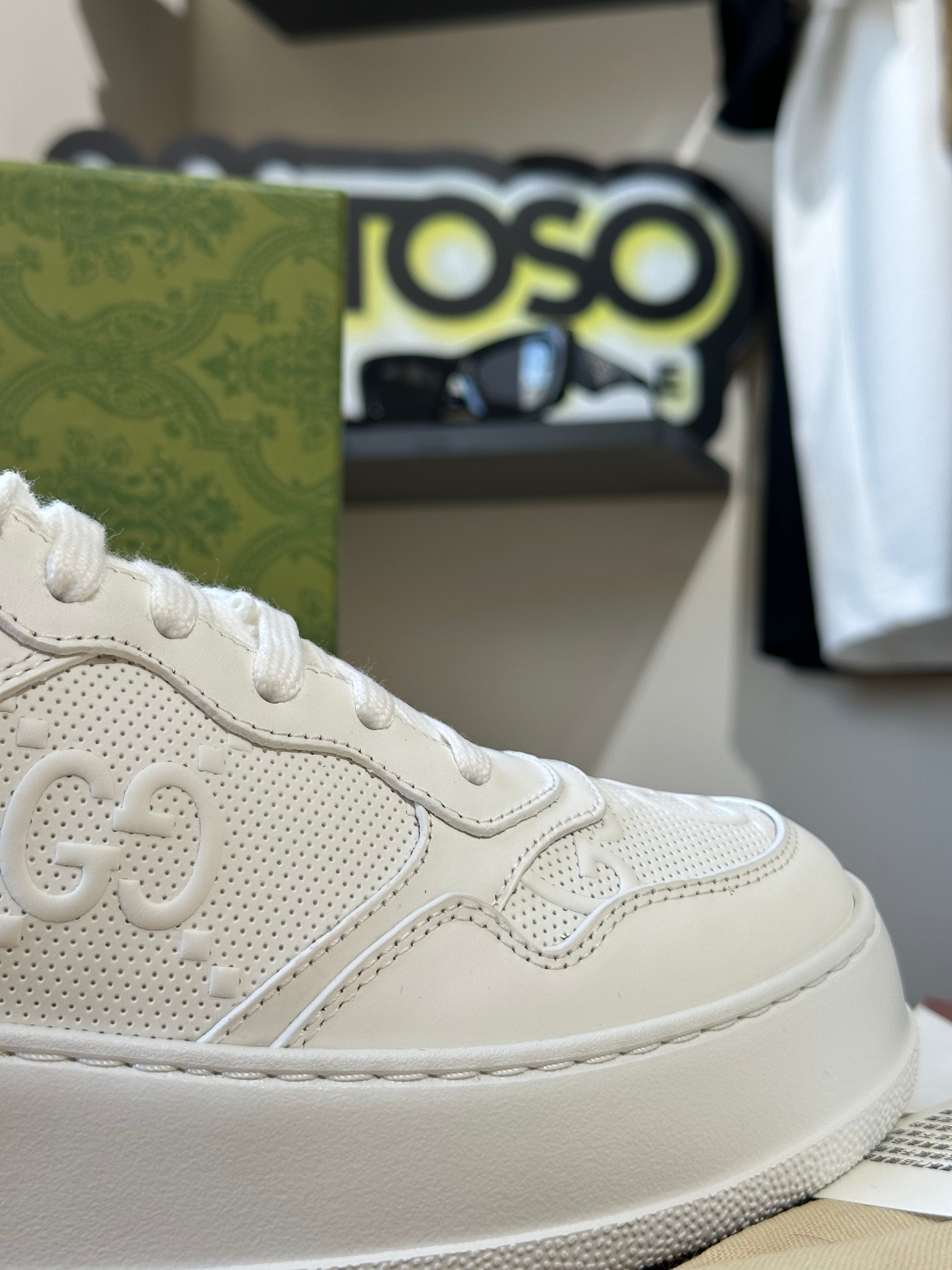 Gucci Sneaker GG Supreme Couro Branco