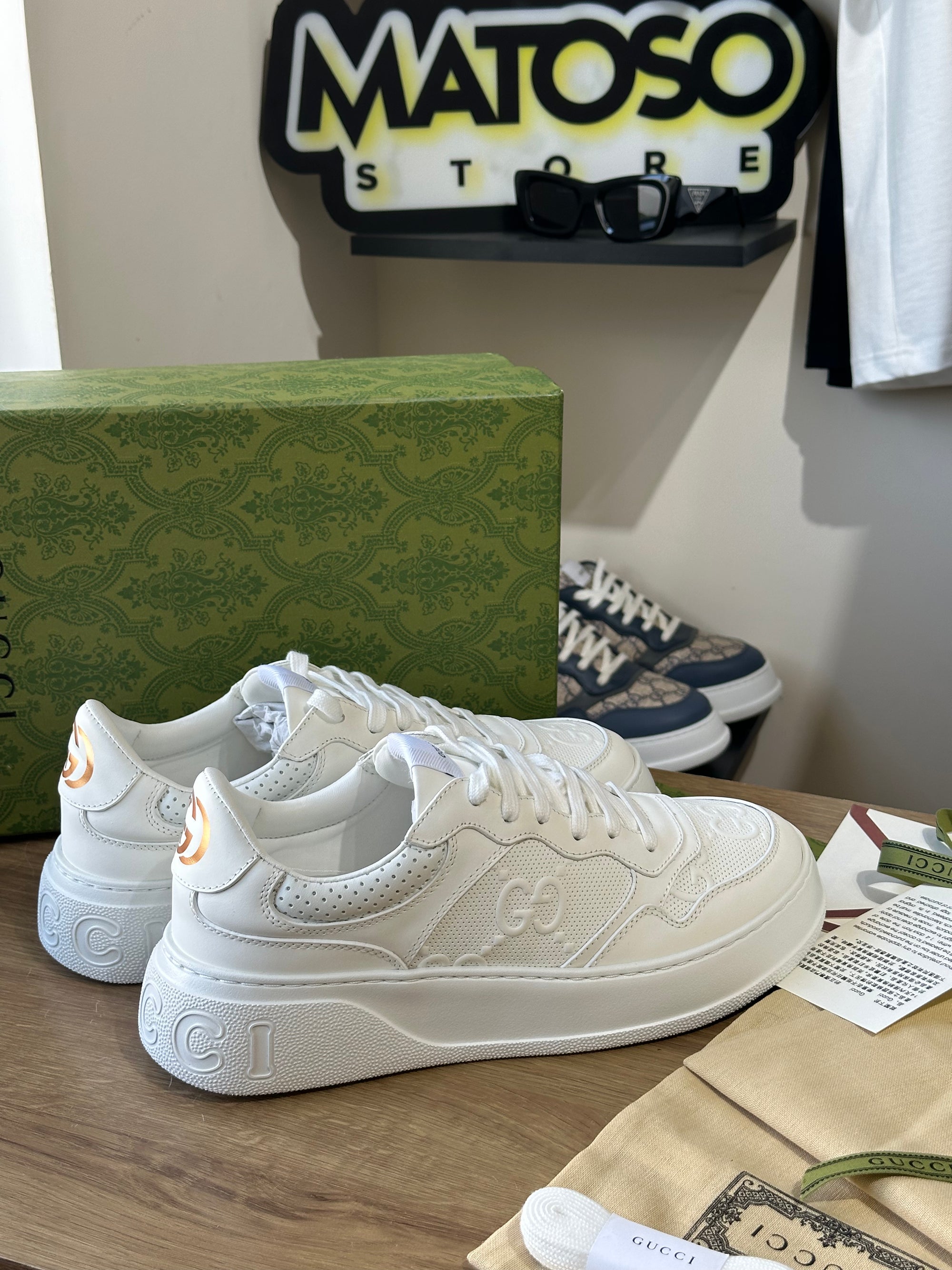 Gucci Sneaker GG Supreme Couro Branco