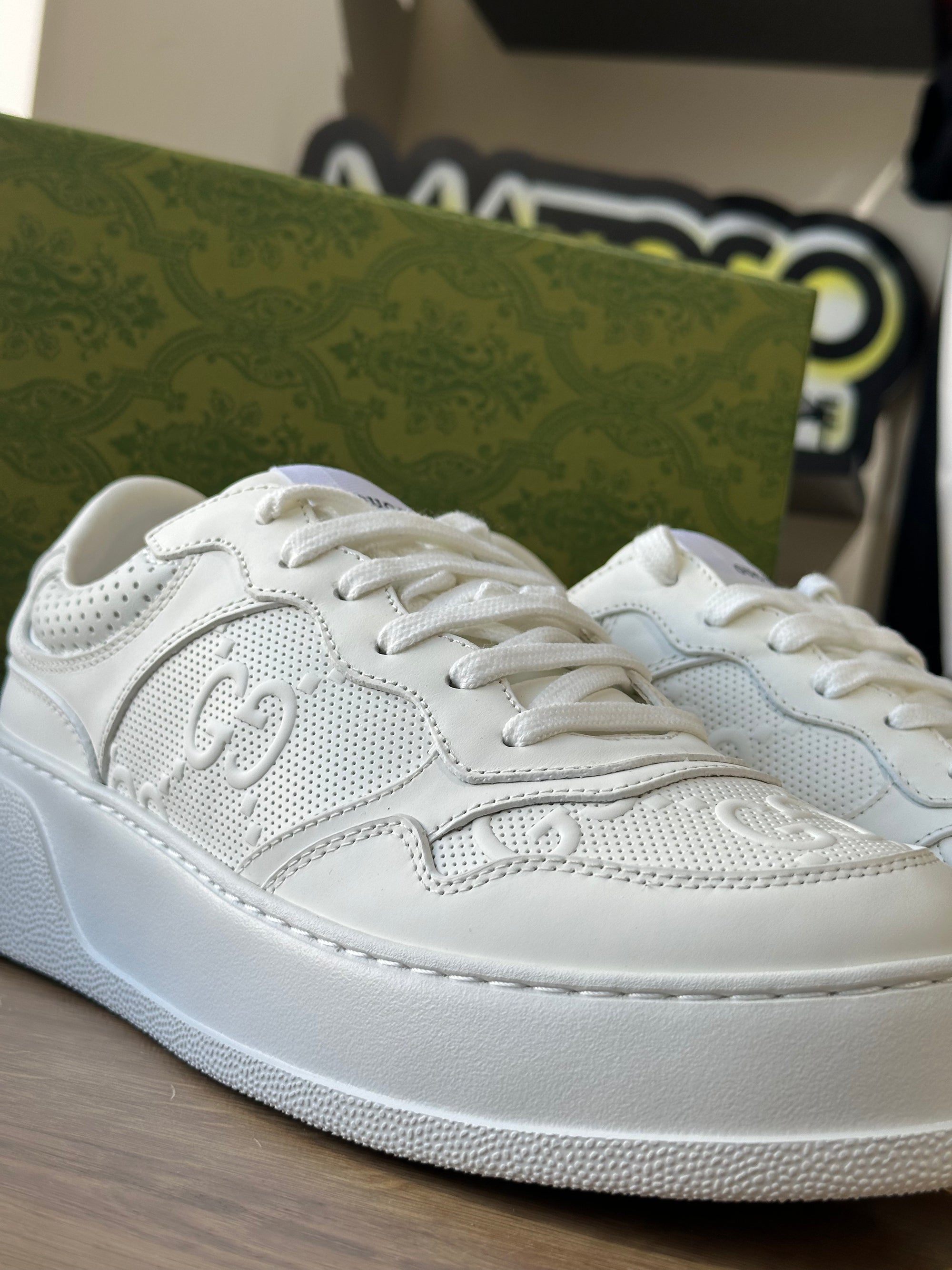 Gucci Sneaker GG Supreme Couro Branco
