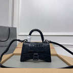 Bolsa Balenciaga Hourglass Mini em Couro Croco 19x8x21cm (6 cores)