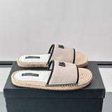 Espadrilhe DG com logo gravado off white