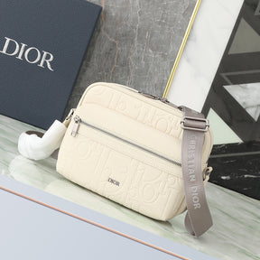 Pochete Dior Rider 2.0 Zipped Messenger Bag Branco 23x17x7.5cm
