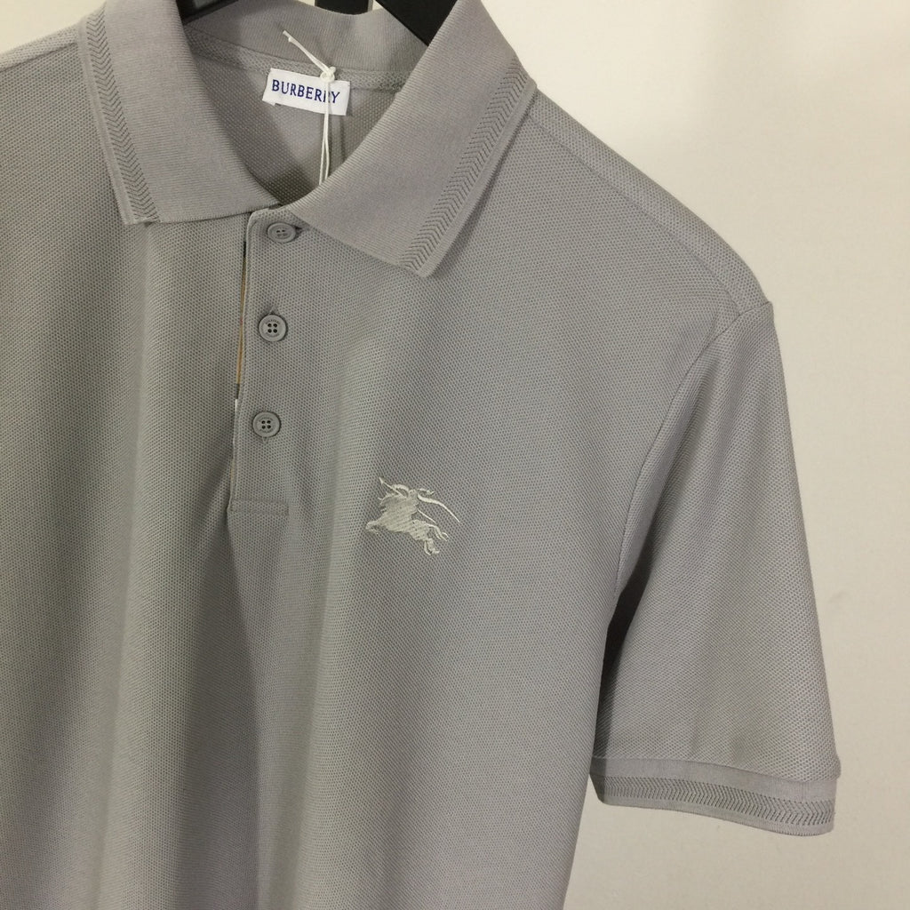 Camisa Polo Burberry de algodão Cavalo cinza