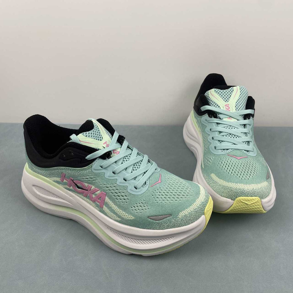Tênis HOKA One One Bondi 9 Verde/Rosa