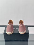 Espadrilhe DG com logo gravado marrom