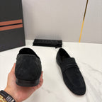 Mocassim Zegna Penny Loafer camurça preto