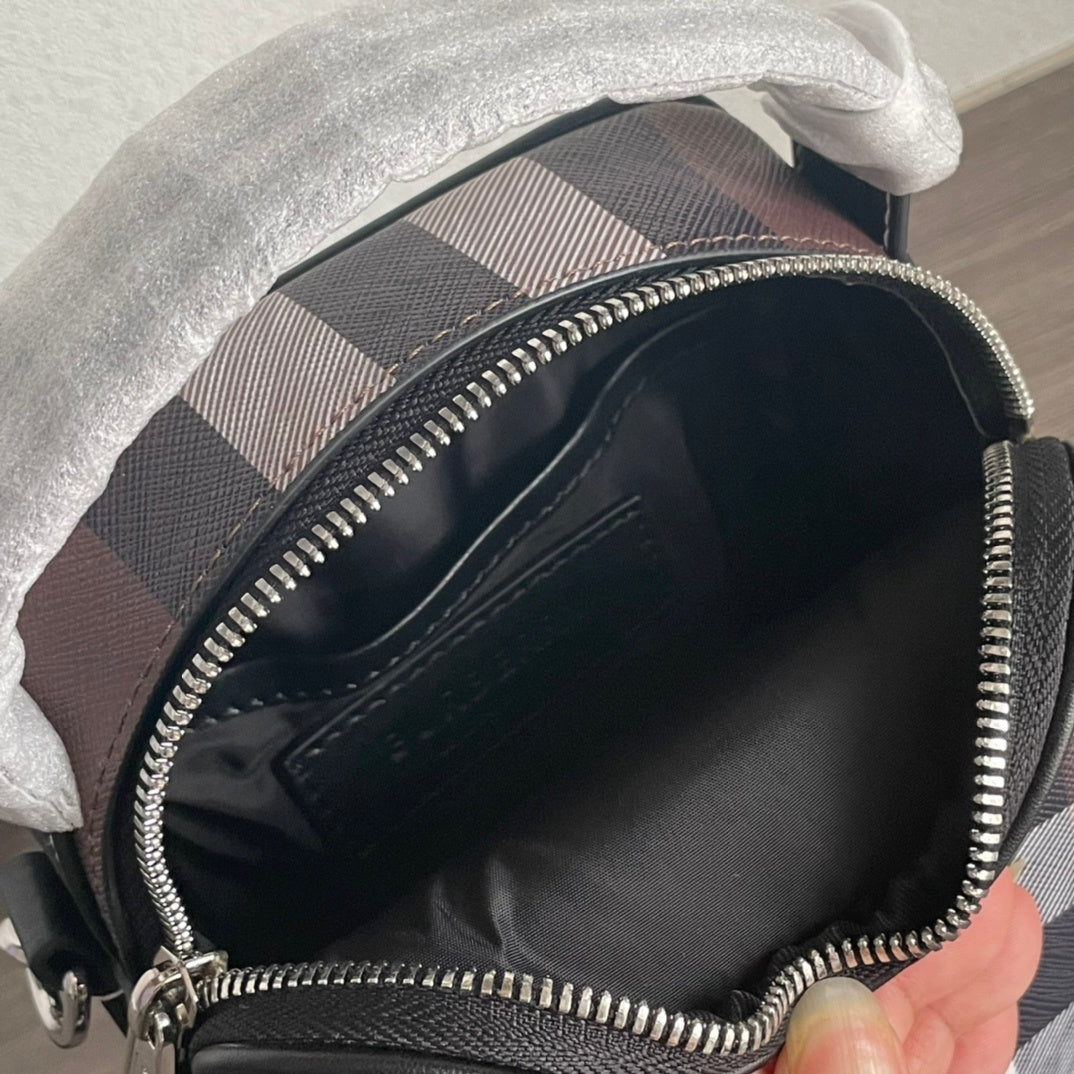 Bag Burberry Wyatt House Check Dark Birch Brown 14x6x19.5cm