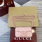 Bolsa Gucci GG Marmont super mini 16.5x10x4.5cm (quatro cores) Logo GG acompanha cor do Couro
