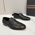 Mocassim Zegna Penny Loafer couro preto