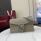 Bolsa Gucci Dionysus Estampa GG Marrom Super Mini/Média/Grande