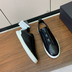Zegna Triple Stitch Secondskin Couro Preto