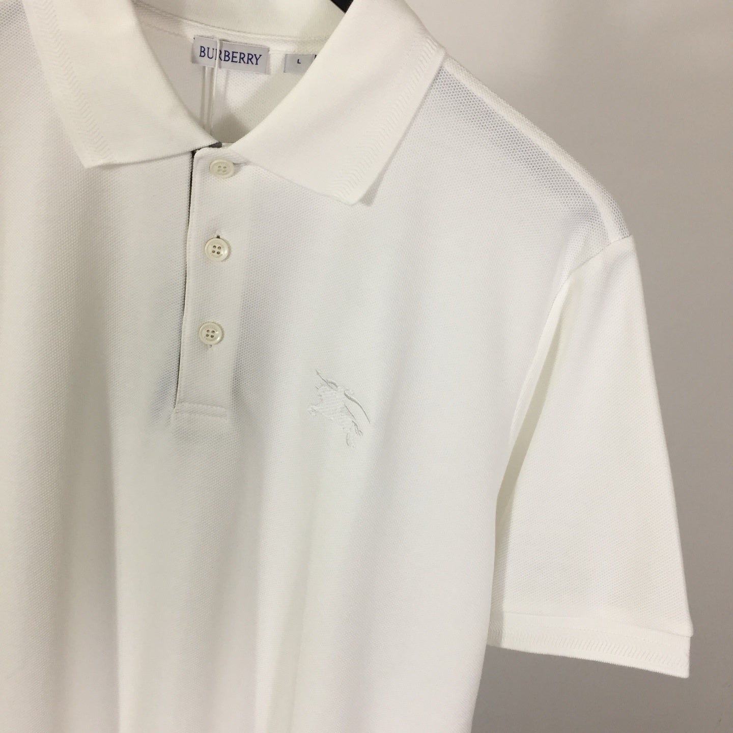 Camisa Polo Burberry de algodão Cavalo branca