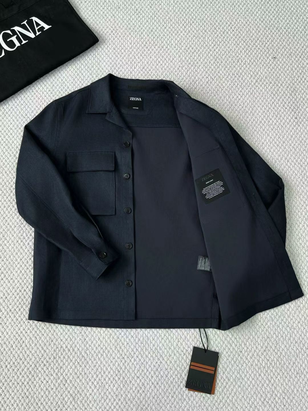 Camisa Social Zegna Preta