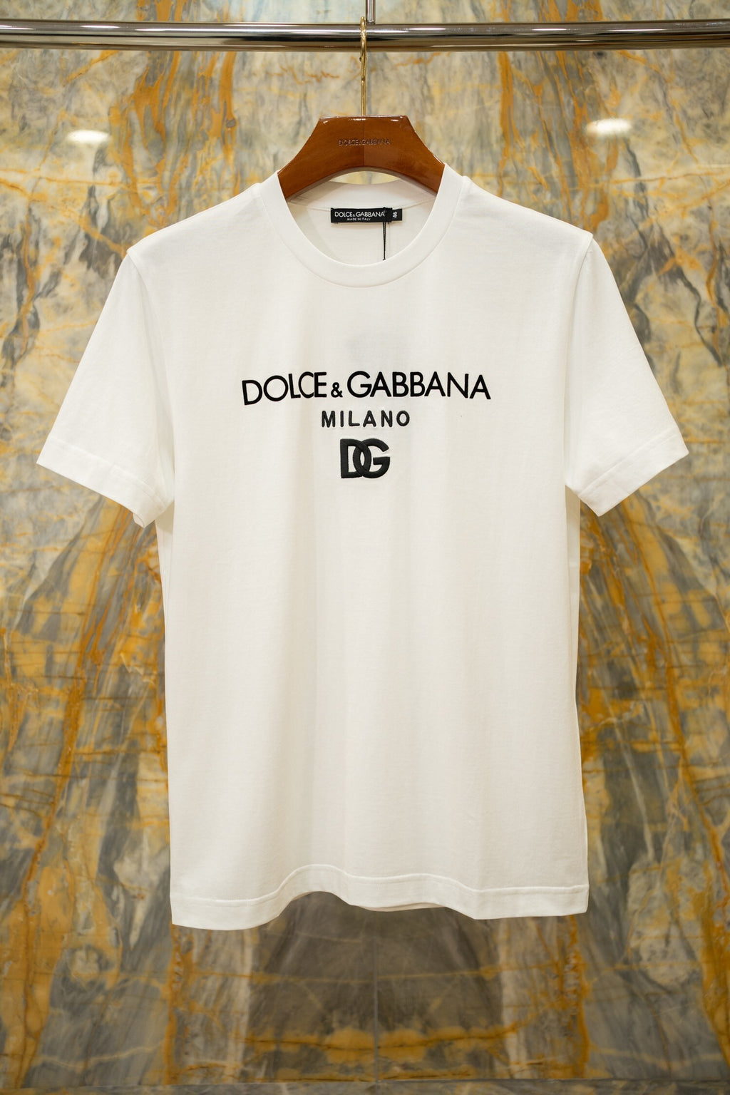 Camiseta Dolce & Gabbana D&G de algodão com logo bordado Branca