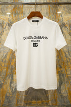 Camiseta Dolce & Gabbana D&G de algodão com logo bordado Branca
