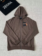 Conjunto Moletom Zegna Marrom
