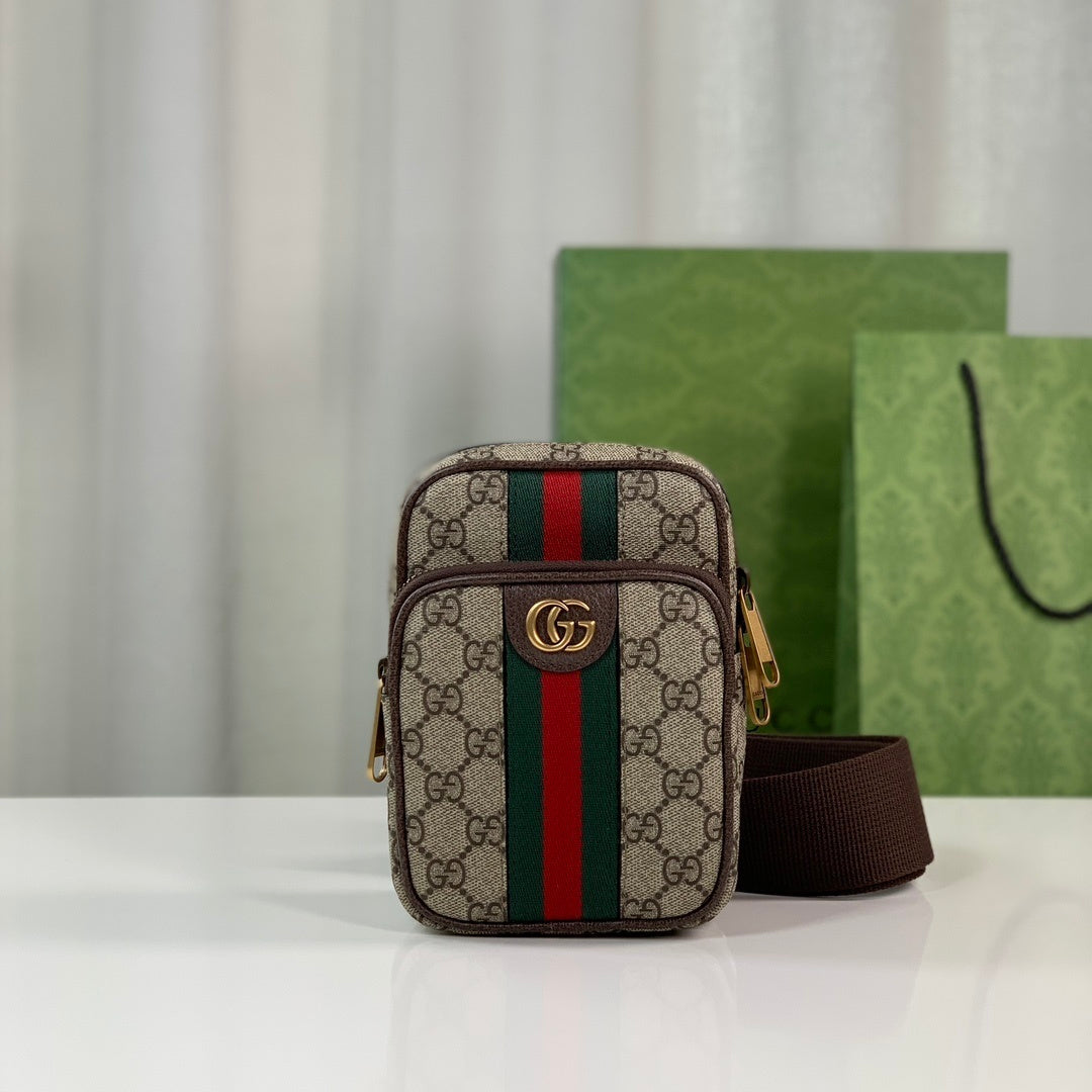 Bag Gucci Ophidia GG Supreme Mini Messenger 12X18X6.9cm