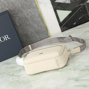 Pochete Dior Rider 2.0 Zipped Messenger Bag Branco 23x17x7.5cm