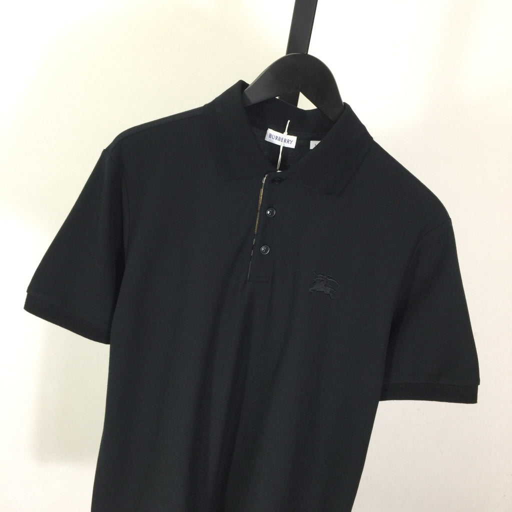 Camisa Polo Burberry de algodão Cavalo preta