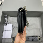 Bolsa Balenciaga BB Soft 23.5x14cm preta