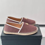 Espadrilhe DG com logo gravado marrom