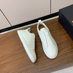 Zegna Triple Stitch Secondskin Couro Branco