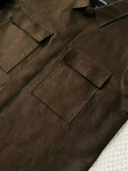 Camisa Social Zegna Marrom