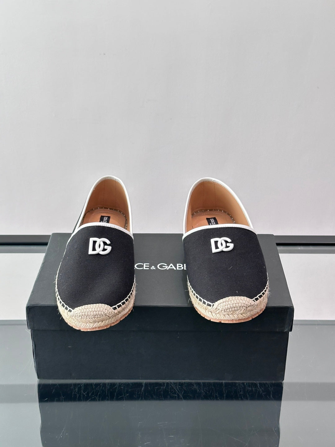 Espadrilhe DG com logo gravado Preto