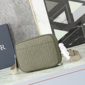 Pochete Dior Rider 2.0 Zipped Messenger Bag Verde 23x17x7.5cm