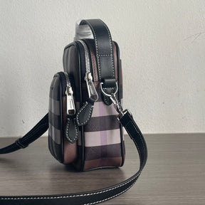 Bag Burberry Wyatt House Check Dark Birch Brown 14x6x19.5cm