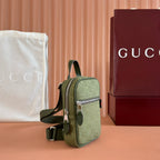 Bag Gucci GG Canvas Mini Slingbag Verde 12.5x17.5x4cm