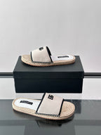 Espadrilhe DG com logo gravado off white