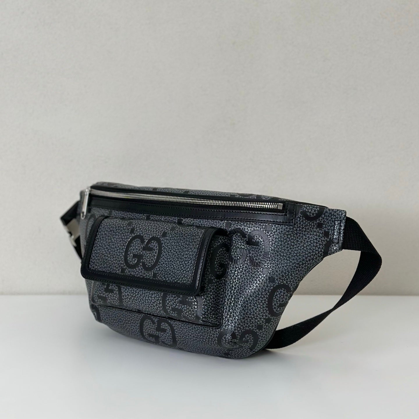 Bag Gucci GG Jumbo Pequena Cinza 28x18x8cm