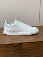 Zegna Triple Stitch Secondskin Couro Branco