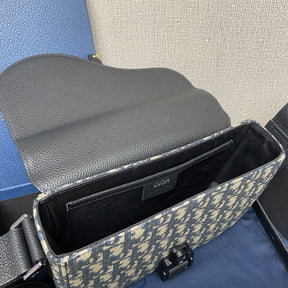 Bag Dior Saddle Messenger Pequena Oblique Padrão 23x18x6CM