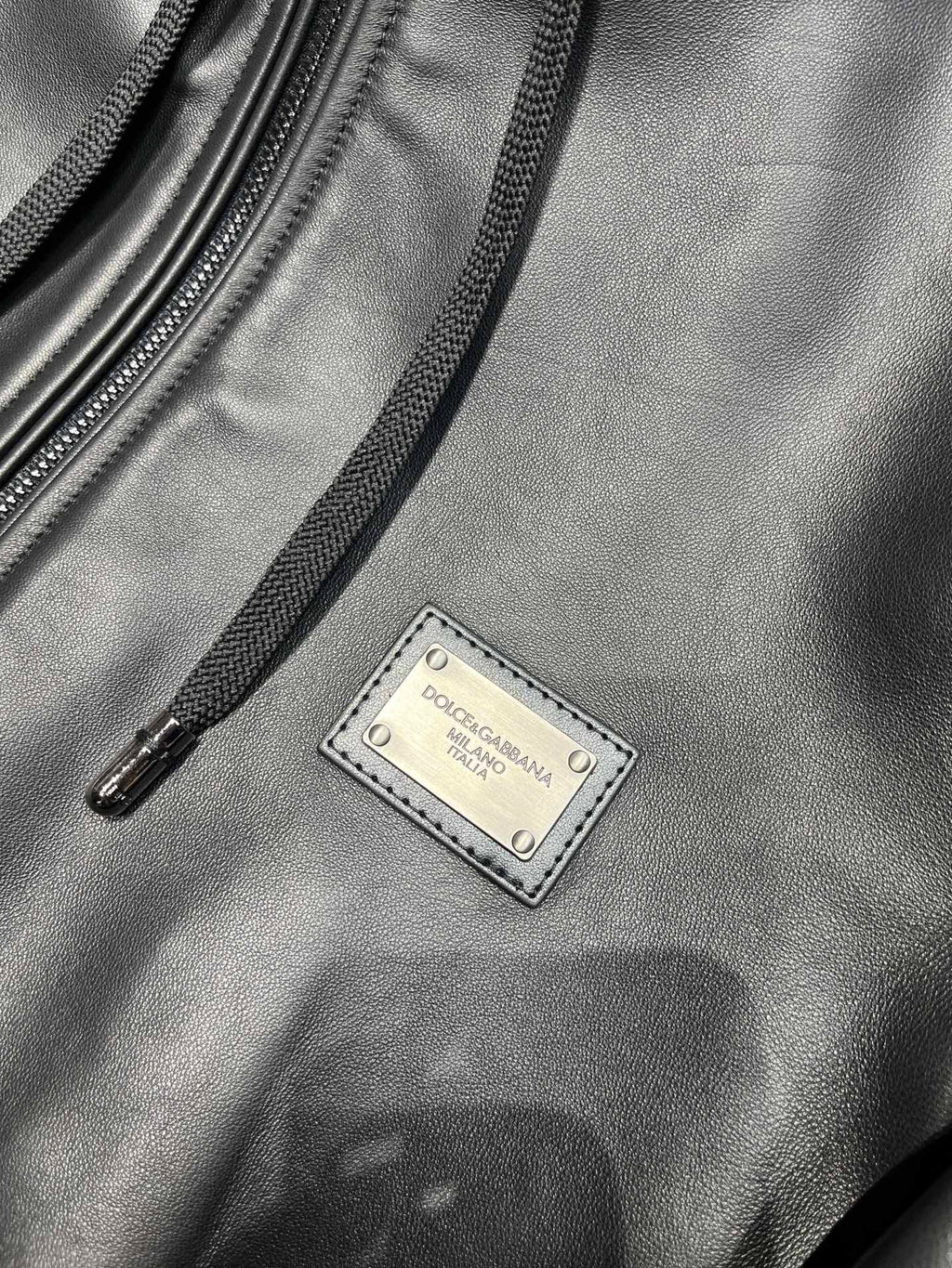 Jaqueta Dolce & Gabbana D&G em couro preta