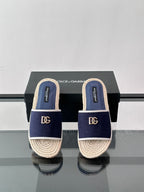 Espadrilhe DG com logo gravado azul