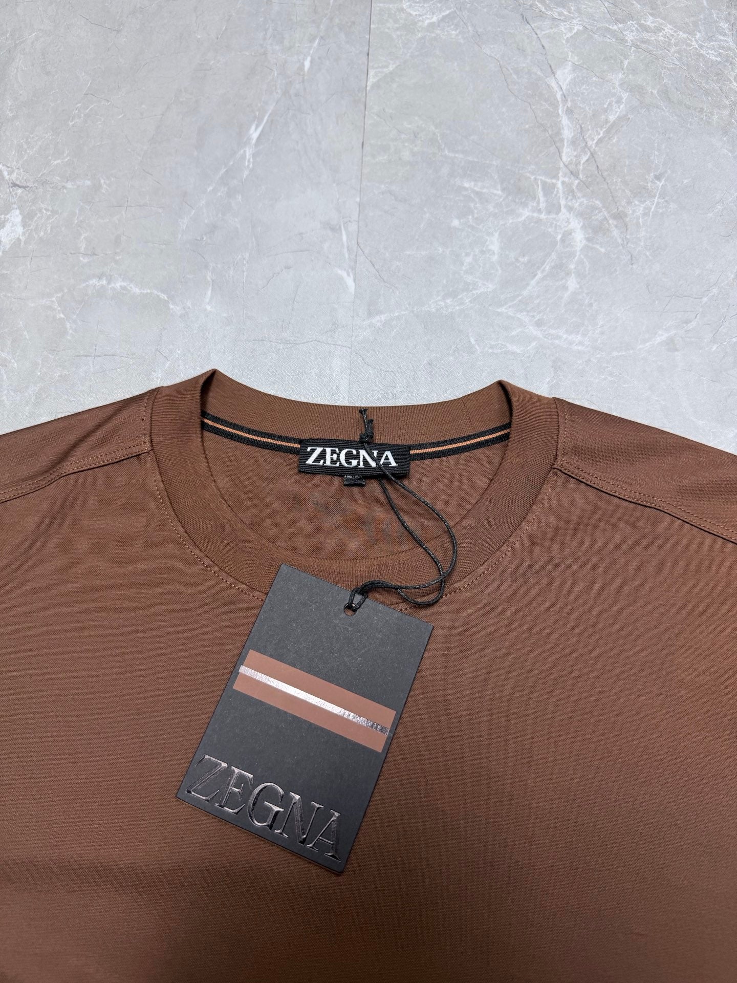 Camisa Algodão Zegna Marrom