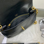 Bolsa Balenciaga BB Soft 23.5x14cm preta/dourada