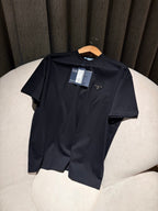 Camisa Prada em algodão com logo triangular preta