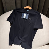 Camisa Prada em algodão com logo triangular preta