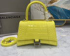 Bolsa Balenciaga Hourglass Média em Couro Croco 23x10x24cm (6 cores)