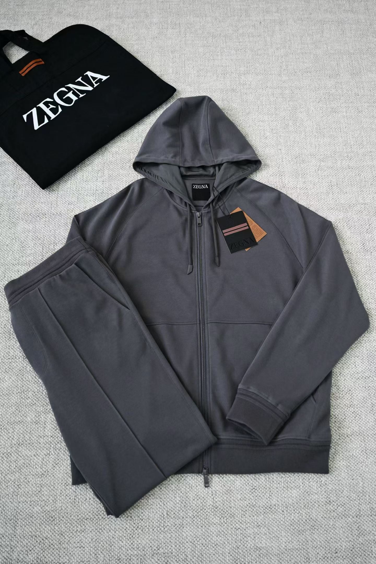 Conjunto Moletom Zegna Cinza