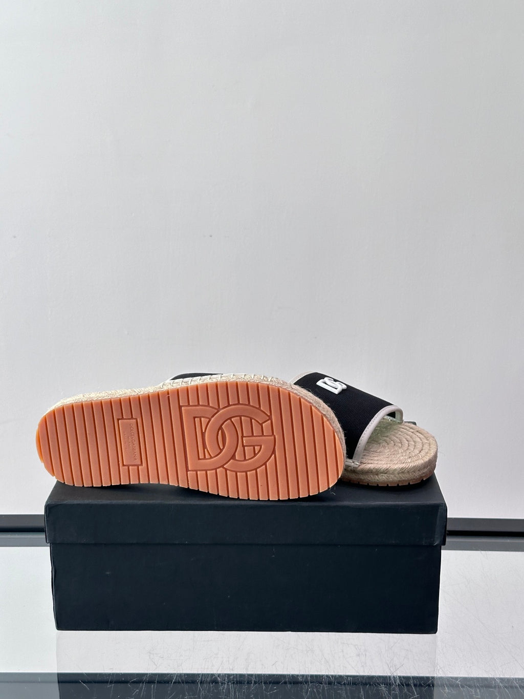 Espadrilhe DG com logo gravado preto
