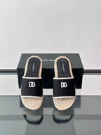 Espadrilhe DG com logo gravado preto