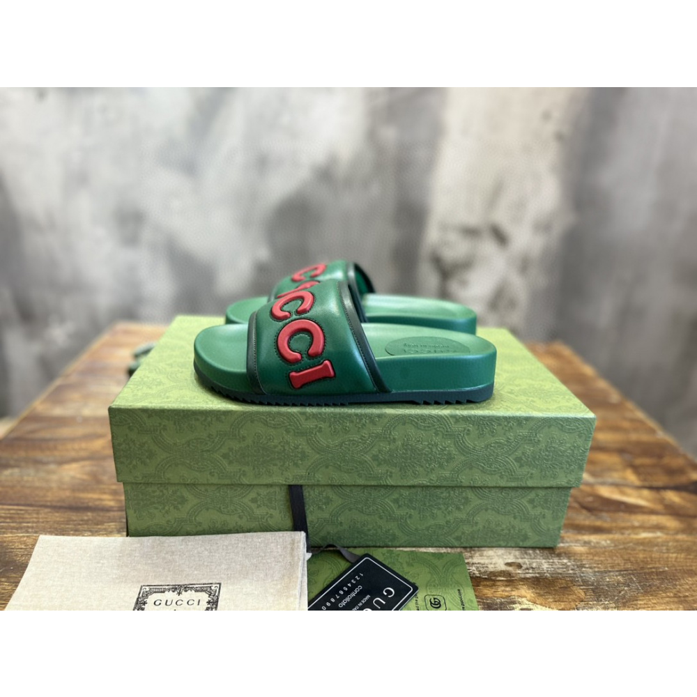 Gucci Slide Verde/Vermelho