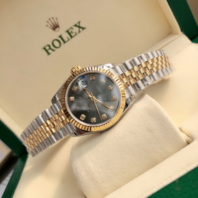 Rolex Datejust Prata/Dourado/Preto