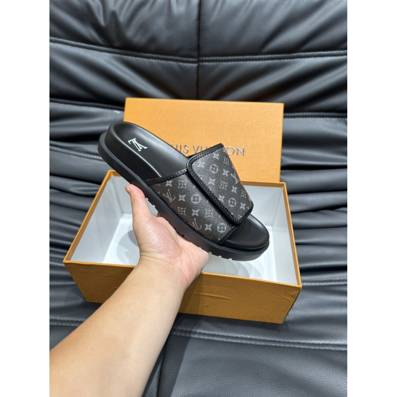 Mule Louis Vuitton Miami Preto